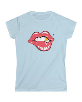 Stay Glossy Lips Womens Graphic Tee