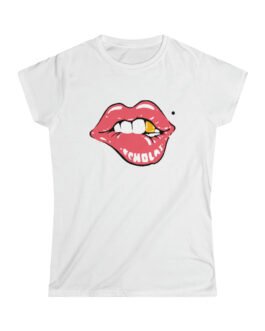 Stay Glossy Lips Womens Graphic Tee